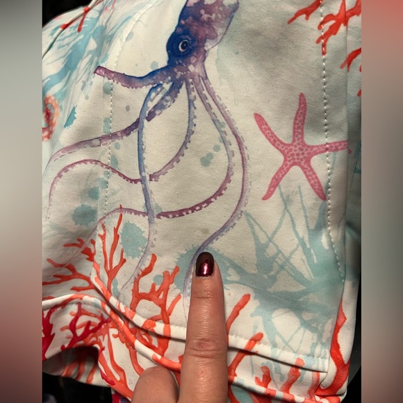 OCTOPUS'S GARDEN WHITE CUFFED SHORTS - LIMITED - Picture 9 of 10